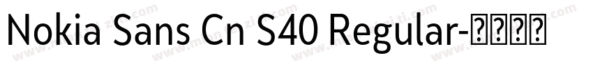 Nokia Sans Cn S40 Regular字体转换